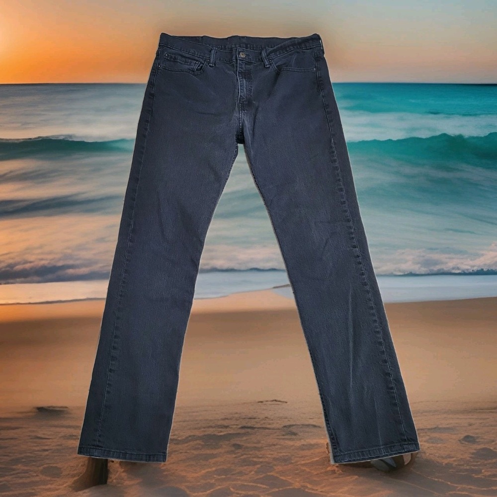 Levi's 511 Slim Fit Jeans Men's 36x32 (fits 37x32) Faded Black Charcoal Gray